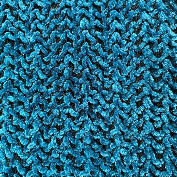 Vintage 80s You Babes Textured Prussian Blue Vest - Picture 6 of 9